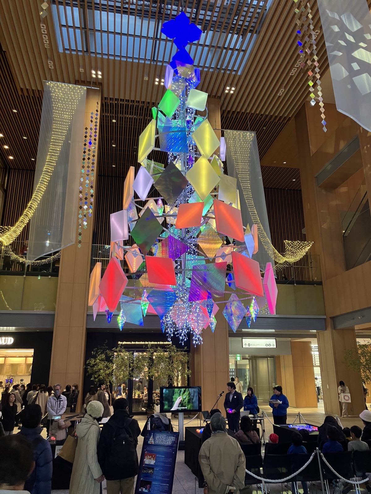 キッテ名古屋のシンク リンク クリスマス（巨大ツリー）
